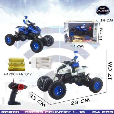 harga Mobil Remote Kontrol RC Rock Crawler Offroad Motor Polisi RDR1111 - Biru Multicolor Blibli.com