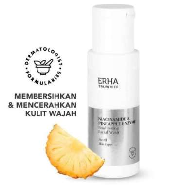 ERHA Truwhite Brightening Facial Wash 60ml - Pembersih Wajah Mencerahkan dan Melembapkan - Sabun Pen