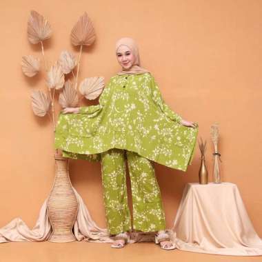 ONE SET WAKA WAKA MELATI  SET RAYON   SETELAN RAYON  ONE SET RAYON  SET WANITA  SETELAN WANITA KEKIN