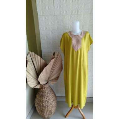 daster arab bahan rayon premium dress renda busui kekinian terbaru biru wardah