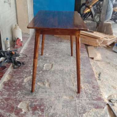 meja cafe, resto kaki bulat kayu jati belanda
