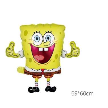 (1pc) Balon foil sedang karakter spongebob petrick balon karakter murah Spongebob