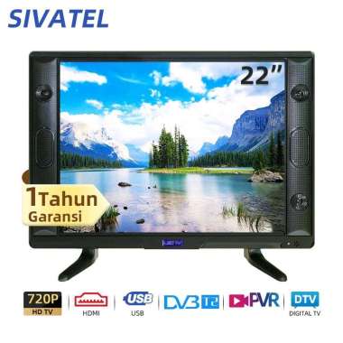 SIVATEL TV LED 21 INCH HD TELEVISI SPEKER MONITOR PC sudah digital