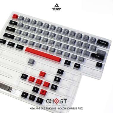 Paradox Keycaps GK2 Silicone - Dolch (Chinese Red) - GK2 Silicone - Dolch (Chinese) Gray