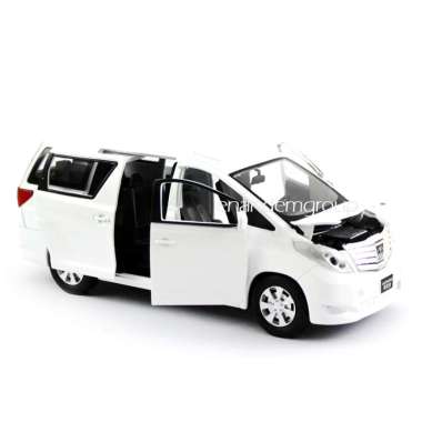 Diecast Miniatur Mobil Metal Mainan Mobil Toyota Alphard - Putih