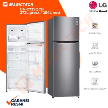 KULKAS LG 2 PINTU GN-B272SQCB / GN-B272 SMART INVERTER - 272 L