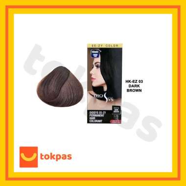 Cat Rambut / Pewarna Rambut Diosys EE-ZY Permanent Hair Colouring Set 100 ml Dark Brown 03