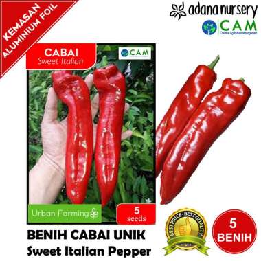 Benih / Biji Cabai Sweet Italian - Sweet Italian Pepper Cabai Super Jumbo - Berkualitas - 5 Seeds