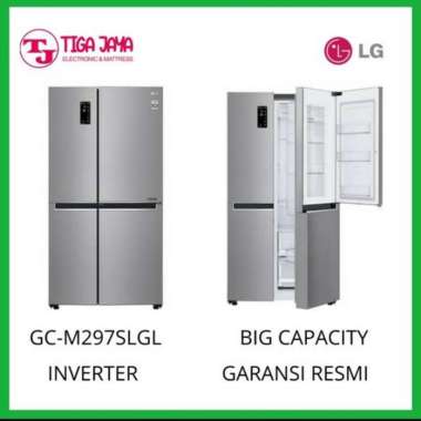 LG KULKAS GC M297SLGL KULKAS SIDE BY SIDE GCM297SLGL INVERTER GC-M297 Silver Silver
