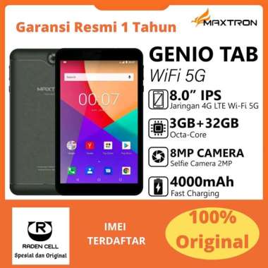 Maxtron Genio Smart Tab 8 Inch Ram 3/32 GB Tablet Android 4G LTE Murah Tab 4G Murah Garansi Resmi 1 