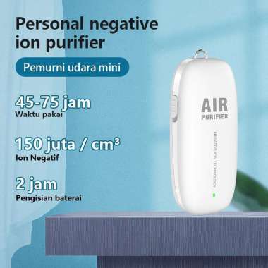 Kalung Air Purifier Mini Terlaris 150 juta Ion/Cm3 Putih