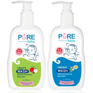harga Pure Baby Wash 2 in 1 Shampo Sekaligus Sabun Bayi - ORIGINAL PUREBABY - Botol Original Fruity Blibli.com
