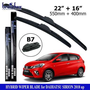 HIGH QUALITY Hybrid Wiper Blade Daihatsu Sirion 2018 Keatas Wiper Kaca Mobil Karet Pembersih Kaca Mo