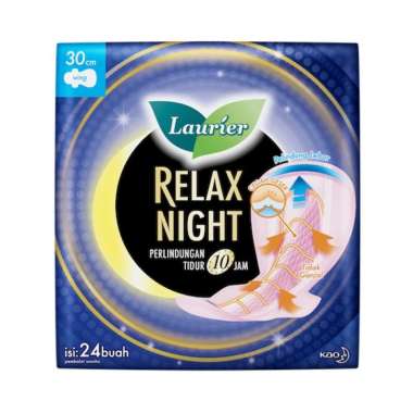 Promo Harga Laurier Relax Night 30cm 24 pcs - Blibli