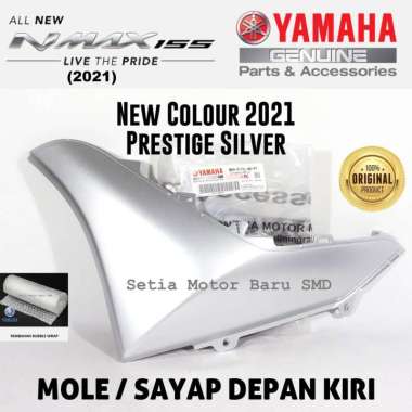Yamaha Sayap Depan Mole Side Cover Lumpur Kiri Silver All New Nmax N Max 2021 Asli Original Yamaha S