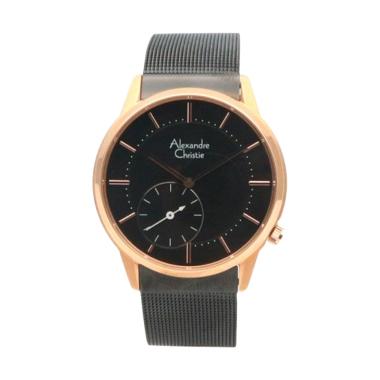 Alexandre Christie AC8519 Casual Jam Tangan Wanita [Original] Black Rose Gold