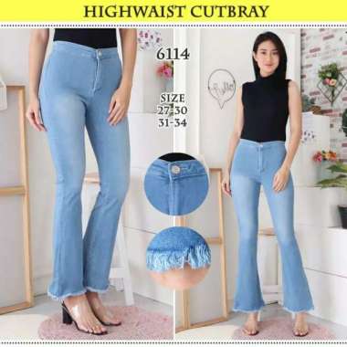 Harga Hw Cutbray Jeans Wanita High 