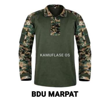 Baju kemeja BDU abu-abu/ hijau/hitam/krem. Baju Bdu tactical Marpat - XXL