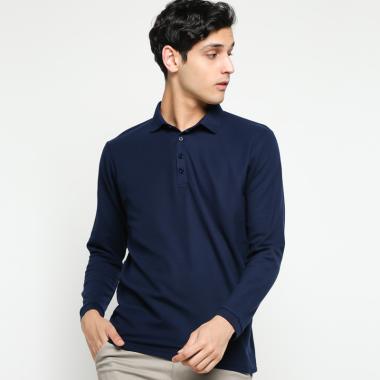 VM Polos Panjang Polo Shirt Pria M Navy Blue