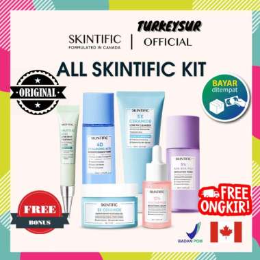 SKINTIFIC 5X Ceramide Cleanser Essence Toner 10% NIACINAMIDE SERUM 4D Hyaluronic Acid Moisture Gel E