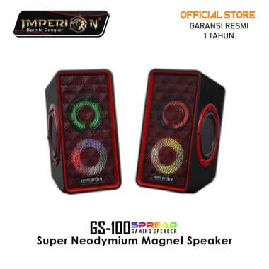 Speaker Gaming Imprion GS-100 Spread Super Neodymium Magnet Speaker HItam