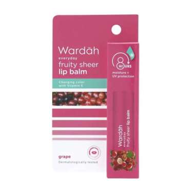 Wardah Everyday Fruity Sheer Lip Balm | Wardah Lip Nutrition | Pelembab Bibir lip balm grape