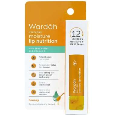 Wardah Everyday Fruity Sheer Lip Balm | Wardah Lip Nutrition | Pelembab Bibir Nutrition Honey