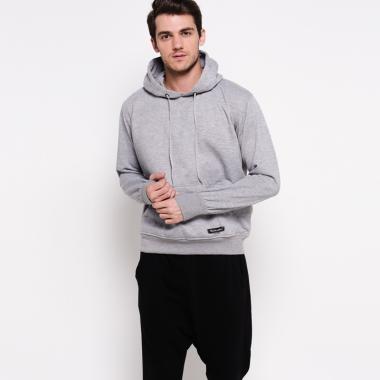 VM Polos Hoodie Pullover Jaket Pria L Abu Muda