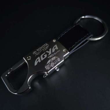 Gantungan Kunci Mobil Toyota Agya Keychain Silver