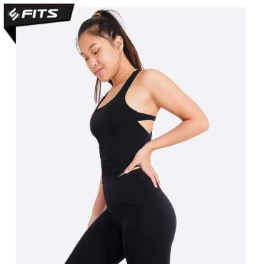 SFIDN FITS Rilley Baju Sport Bra Shirt Olahraga Lari Yoga M Hitam