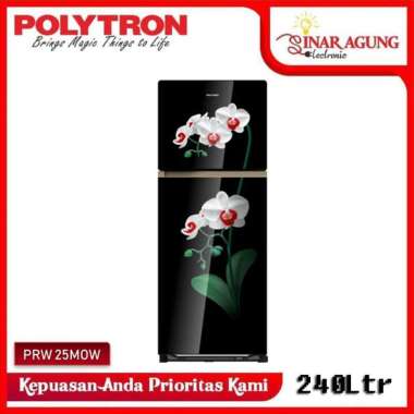 POLYTRON KULKAS 2 PINTU 240L PRW-25 MOW / PRW25 MOW - 100% ORI