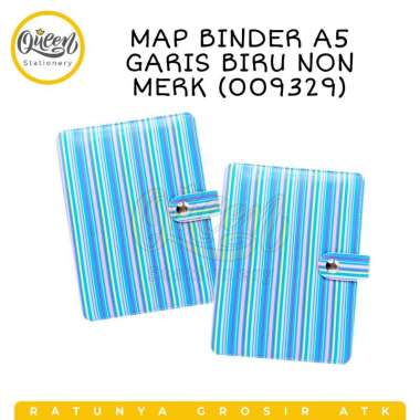 MAP BINDER A5 GARIS NON MERK / BINDER PLASTIK / BUKU BINDER BIRU (009329)