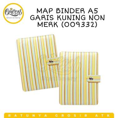 MAP BINDER A5 GARIS NON MERK / BINDER PLASTIK / BUKU BINDER KUNING (009332)