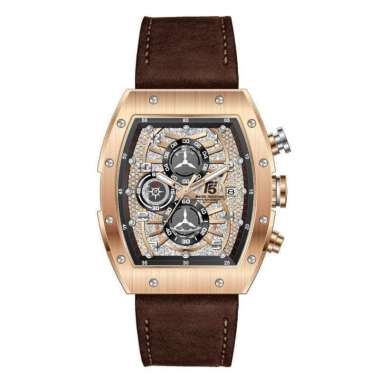 Jam Tangan Fashion T5 H3720 original jam tangan pria T5 3720 analog Rosegold