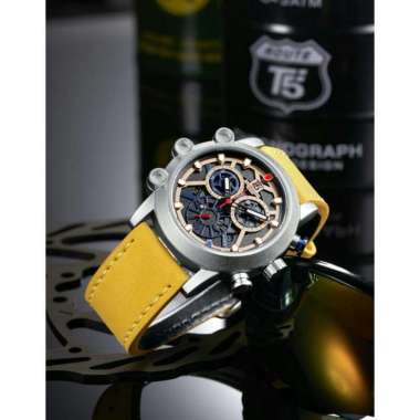 ORIGINAL T5 H3759 jam tangan pria original sport crono aktif T5 H 3759 Kuning
