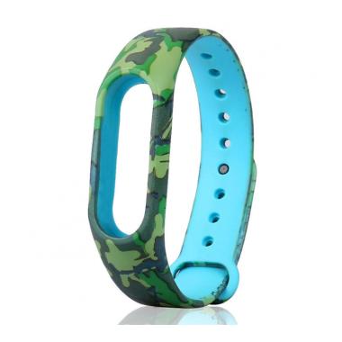 Bluelans #10 Camouflage Flower Replacement Wristband TPU Strap Bracelet for Xiaomi Mi Band 2
