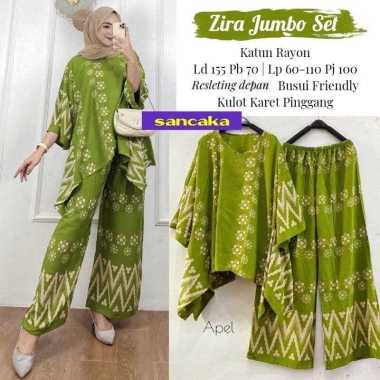 Misma One Set Jumbo Katun Rayon Tidie Premium Busui Setelan Wanita Waka Waka Set Celana Kulot Bigsiz