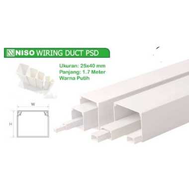NISO Kabel DUCT 50x100 1.7M / Pelindung Kabel Ducting PVC Putih