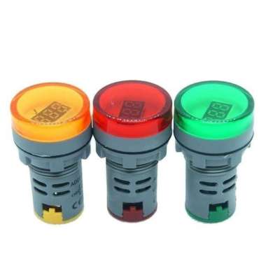 Fort Pilot Lamp With Voltmeter + Ampere Meter Kuning