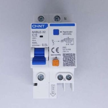 CHINT RCBO RCCB ELCB NXBLE-32 1P 1 Phase 16A 25A 30mA Proteksi Setrum 25 Ampere