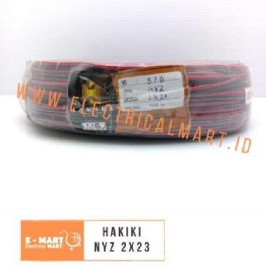 PER METER HAKIKI NYZ 2X23 Kabel Listrik Serabut Hitam Merah