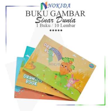 Nokida Buku Gambar Sidu A4 [1 Buku / 10 Lembar] / Drawing Book Sinar Dunia / Sketsa / Gambar / Mewar