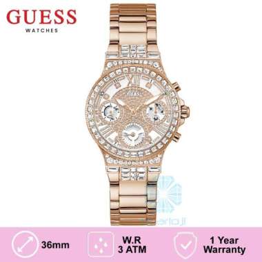 GUESS GW0320L3 Original MOONLIGHT Jam Tangan Wanita Analog Rose Gold Rose Gold
