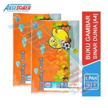 Buku Gambar Sinar Dunia 1 Pack 5 Buku 10 Lembar [A4] / Drawing Book Sidu / Sketchbook / Kaligrafi / 