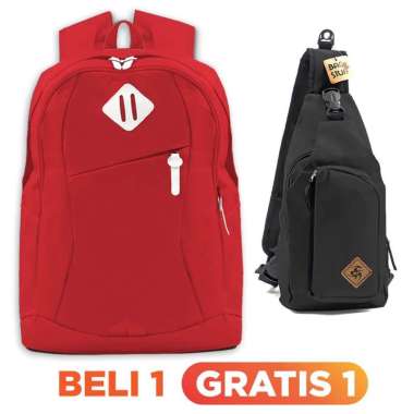 BELI 1 GRATIS 1 - BELI 1 SONIC TAS RANSEL LAPTOP 13 INCHI + GRATIS 1 OREGON SLINGBAG WARNA ACAK PAKE