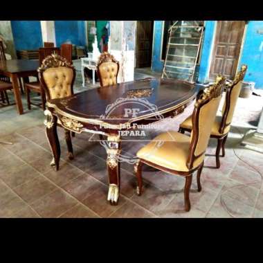 Furniture Jati Meja Makan Besar Mewah Kayu Jati Meja Makan Dudukan