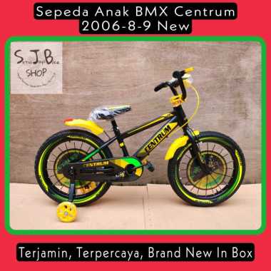 Sepeda Anak BMX 16 Inch CENTRUM 2006-8-9 New Steel Ban 2.50 Black Yellow