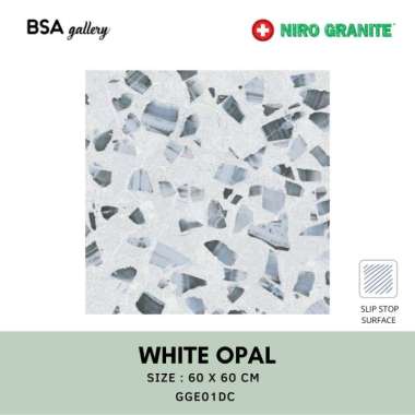 NIRO GRANITE TERAZZO PUTIH BATU BESAR 60X60 / GRANIT LANTAI DINDING