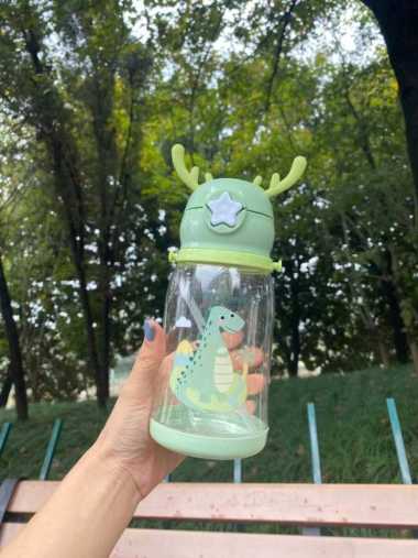 ONE-C302 Botol Air Minum Anak Sedotan 610ml Model Tanduk Rusa Lucu - Botol Minum Anak BPA FREE Food