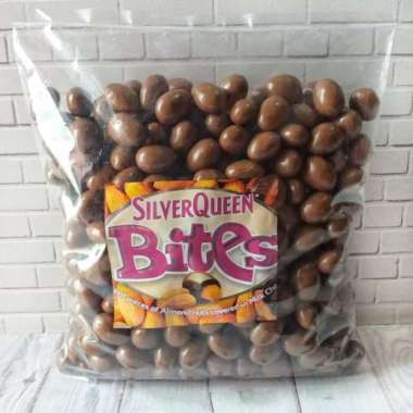 Coklat Silverqueen Mede Bites 1 Kg - Coklat Bites - Silverqueen Bites - Kacang Mede - Kacang Mete - 